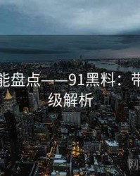 深夜高能盘点——91黑料：带图保姆级解析